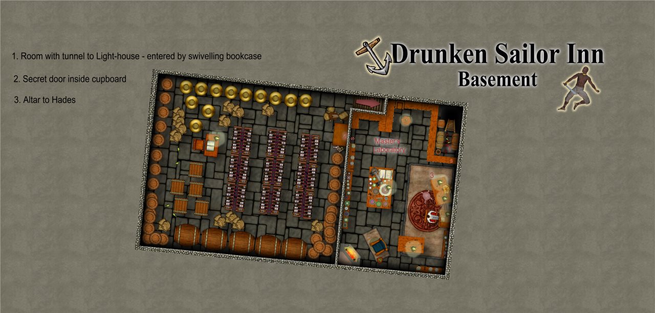 Nibirum Map: drunken sailor inn basement by Quenten Walker